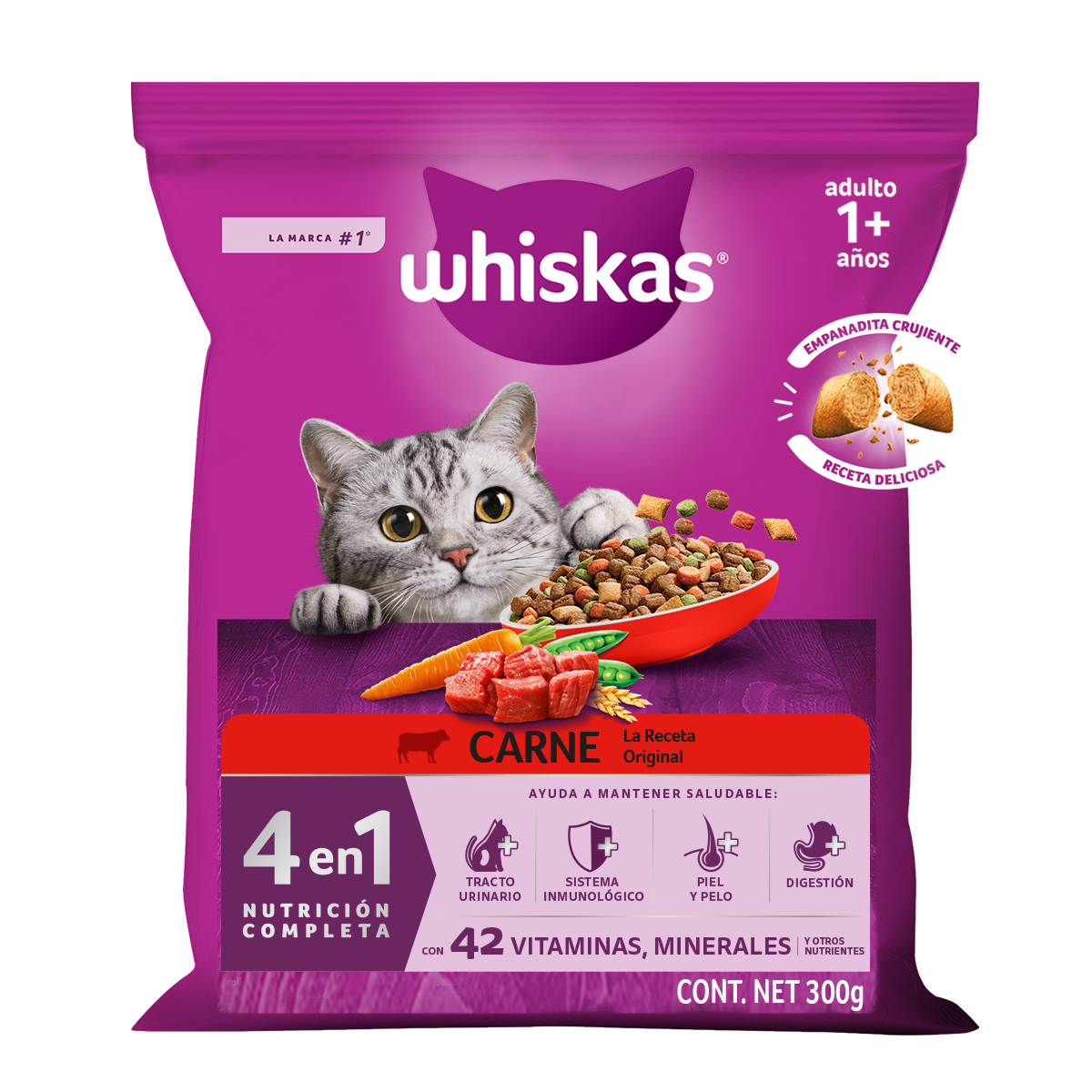 Whiskas 4 en 1 Carne 300 g